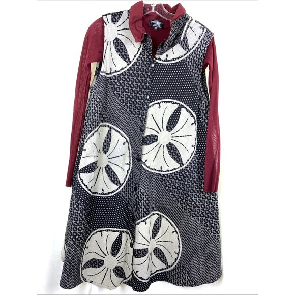 Mao Mam Tunic Dress Sakura + Petite Pois Top Set Lagenlook - Picture 1 of 4